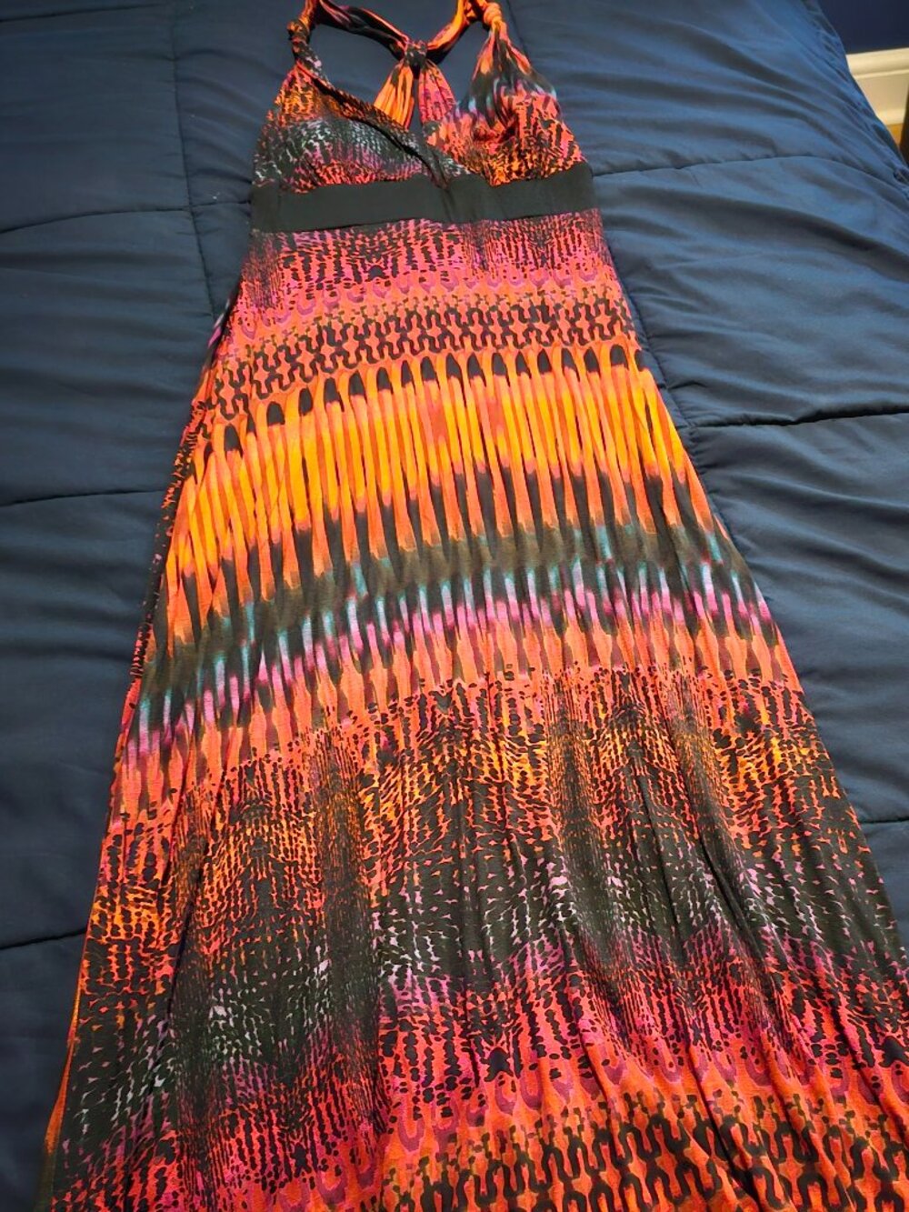 Empire Split Front Maxi Dress Sz M